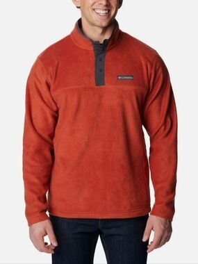 Columbia • "Steens Mountain" Men's Orange Half-Snap Fleece Pullover